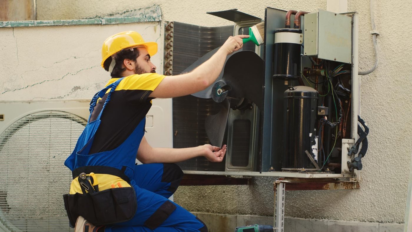 AC coil cleaning service detail